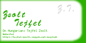 zsolt tejfel business card